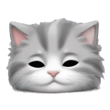 Fluffy kitten sleeping sticker