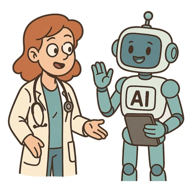 AI in healthcare sticker