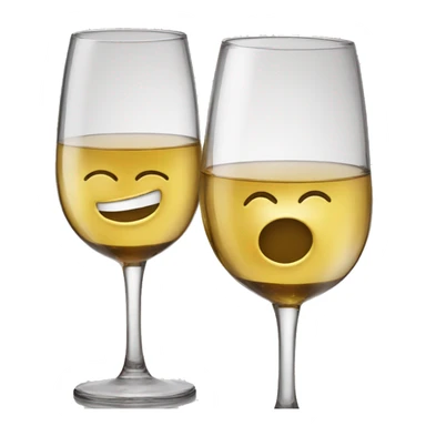 2 Solid gold Wine shaped glasses cheers sticker
