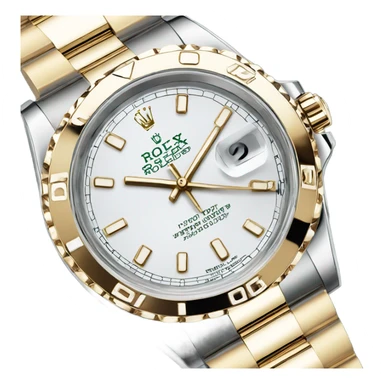 white gold rolex with a king crown sticker
