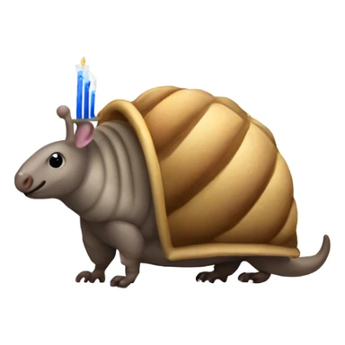 Armadillo with menorah sticker