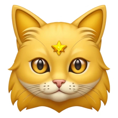 Gato amarillo de ojos de estrella sticker