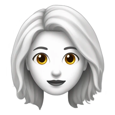 mujer morocha de pelo largo y de tez blanca  sticker