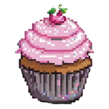 cupcake with pink icing sticker