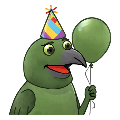 Birthday crow sticker