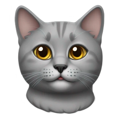 grey british cat cute sticker