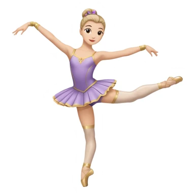 Una chica con vestuario de bailarina con las piernas flexionadas, el dedo índice en la boca, el tren superior inclinado hacia la izquierda y con la cadera proyectada hacia la izquierda sticker