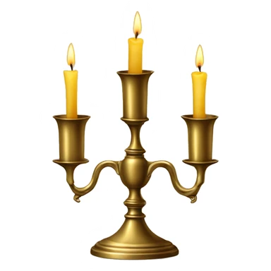 brass vintage candlestick for three candles  sticker