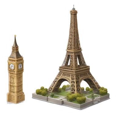  Eiffel Tower and Big Ben sticker
