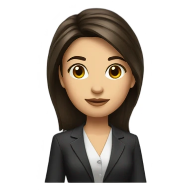 girl lawyer brunette sticker