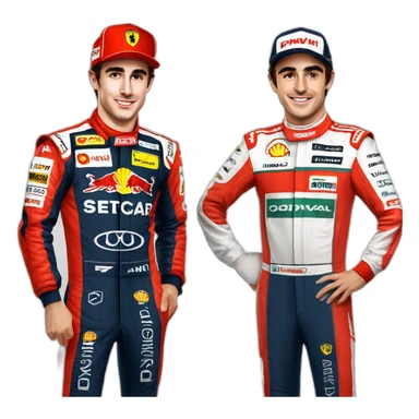 F1 Ferrari Charles Leclerc And Sainz sticker