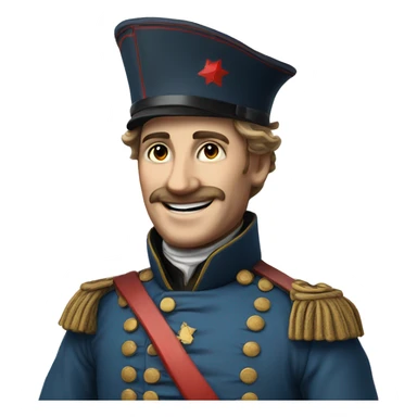 smiling French soldier in the Crimean War sticker