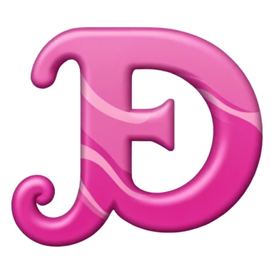 mix color pinks letter p sticker