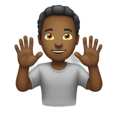 Personne noire choquée avec les mains derrière la tête sticker