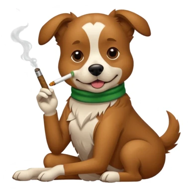 Dog smoking weed sticker