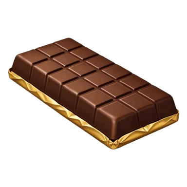Draw a chocolate bar using an isometric camera with a High-Angle Shot. sticker
