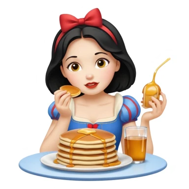 SnowWhite seal eating pancakes sticker