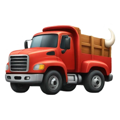 Truck with Bull horns  sticker