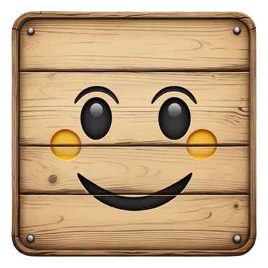 simple wooden sign sticker