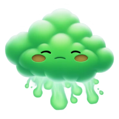 Green smell cloud sticker