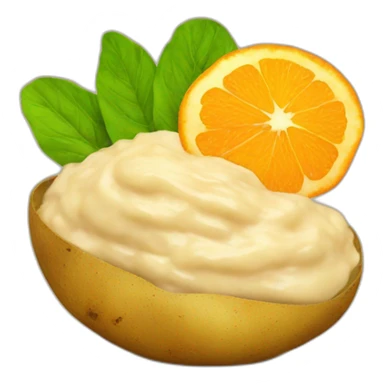 potatoes with orange dip sticker