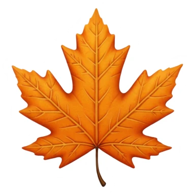 leaf orange sticker