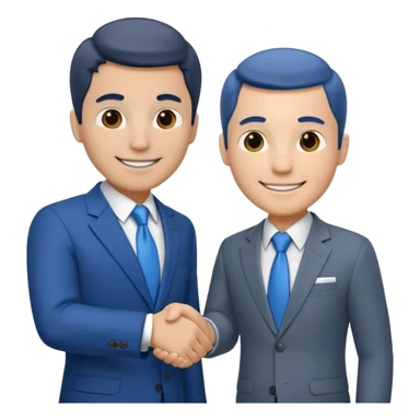 Two businessmen shaking hands sticker