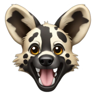 african wild dog sticker