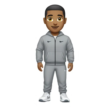 mixed race male in grey nike tracksuit  sticker