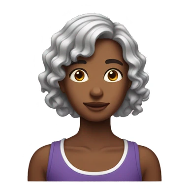 Una adolescente con el cabello ondulado  sticker