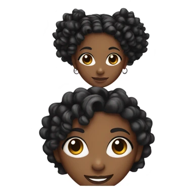  Pretty black girl with black braids and curls  sticker