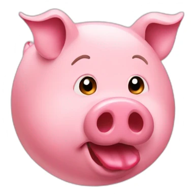 pig with lipstick sticker