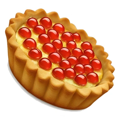 tartlet with red caviar sticker
