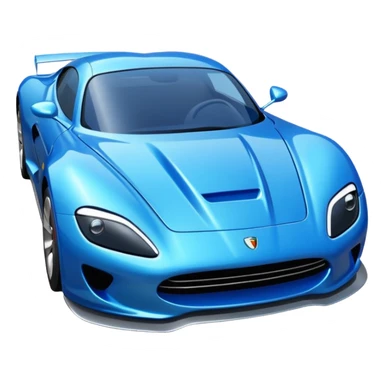 blue sport car sticker