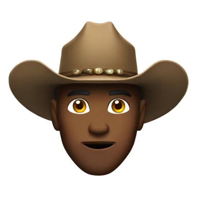 Horns down with cowboy hat sticker