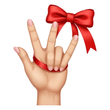 Orta parmak kurdeleli sticker