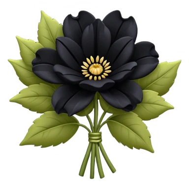 Ramo de flores negras  sticker