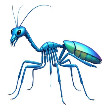 blue mantis sticker