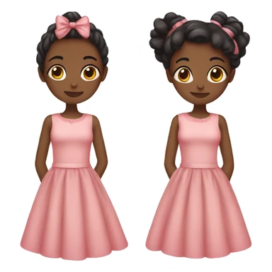 Two girls in dresses  sticker