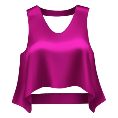 Realistic magenta cut out silk crop top blouse. sticker