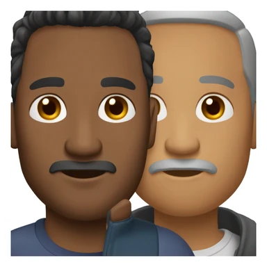 Father with brown skin tone, short black hair, very very smal beard sticker