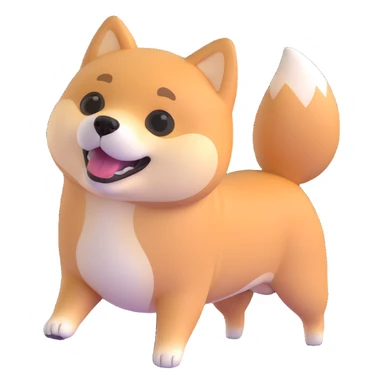 cute shiba inu, exercising sticker
