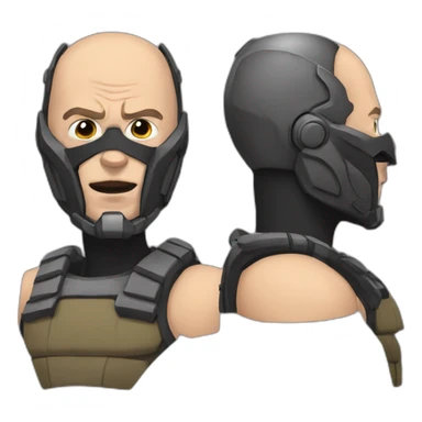 Bane with mask no hair close up sticker