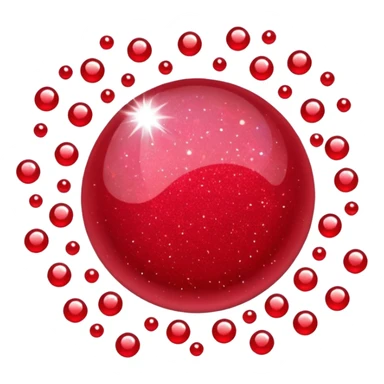 red glitter dislike sticker