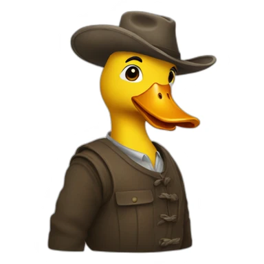 man duck sticker