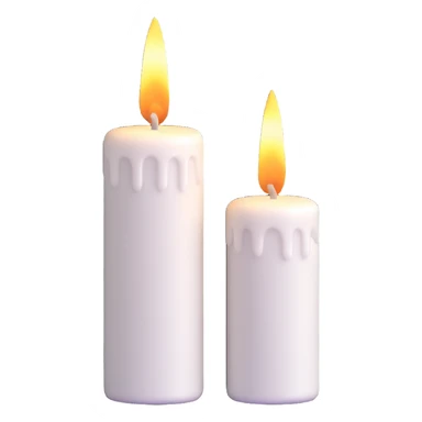 white candle sticker