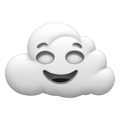 cloud with peace sign with googooly eyes sticker