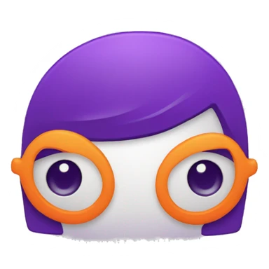 Word “DOC” in purple and orange colors  sticker