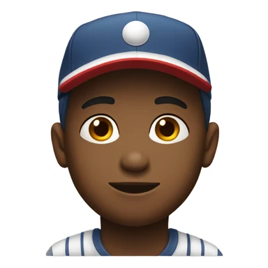 boy with baseball cap sitting sticker