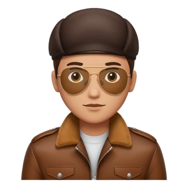 aviator jacket with no badges sticker